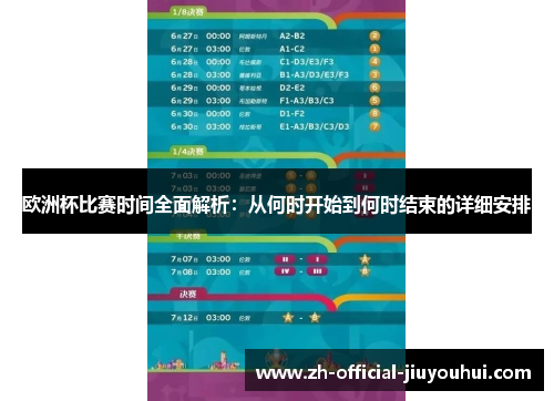 欧洲杯比赛时间全面解析:从何时开始到何时结束的详细安排 欧洲杯比赛时间全面解析:从何时开始到何时结束的详细安排